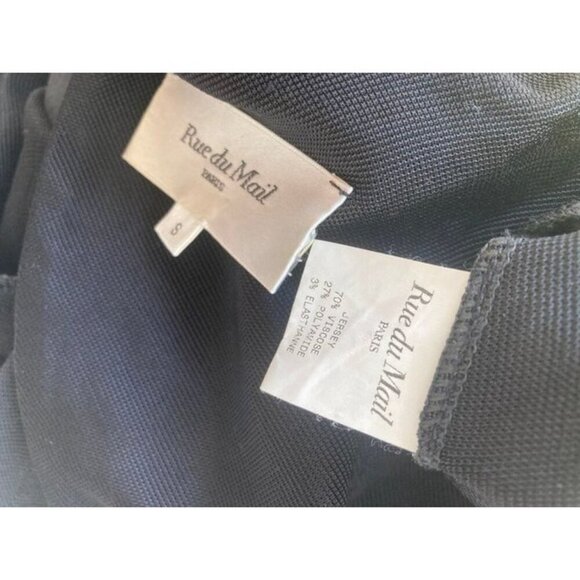 Rue Du Mail Paris Black Flounce Tulip Jersey Skirt women’s - Picture 7 of 12